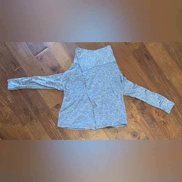 Nike women’s waterfall yoga wrap open front cardigan sweater Sz large - Picture 3 of 9